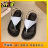 Retro style toe flat bottom outer slippers women's high sense temperament casual versatile cool slippers 2025 summer new