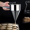 Stainless Batter Dispenser for Takoyaki Pancake Cupcake Waffle Muffin, 8/19mm Funnel Batter Dispenser with Lid&Stand Baking Tool