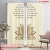 2pcs 2D Flat Printing Drapes Tibetan Buddhist Prayer Flower Polyester Fabric Without Electricity Festive Wall Decor Perfect for