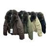 Autumn and winter new pie overcome detachable imitation fox fur collar down cotton clothes women's short fashion warm jacket