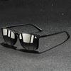 Fashion Vintage Square Sunglasses For Men Women Colorful Stripes UV400 Eyewear Driving Fishing Brand Designer