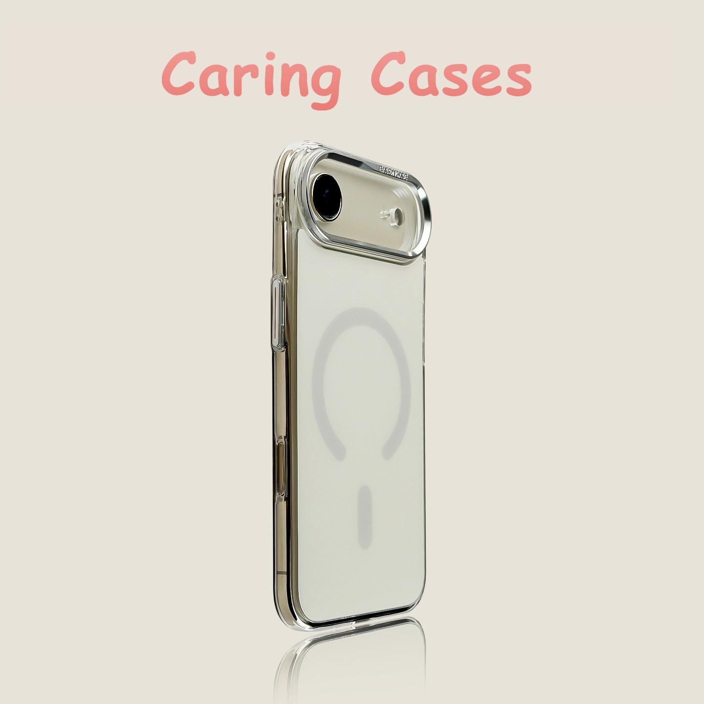 

For iPhone 17 Air Case Deep Space Black Frosted Ceramic-Glass Matte MagSafe Chic Metal Lens Frame Cover iPhone Air