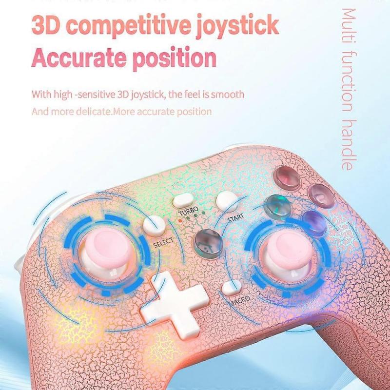 NS21 For Nintendo Switch Ios Android PC RGB Light Gaming Controller Programmable Buttons Wireless Ga