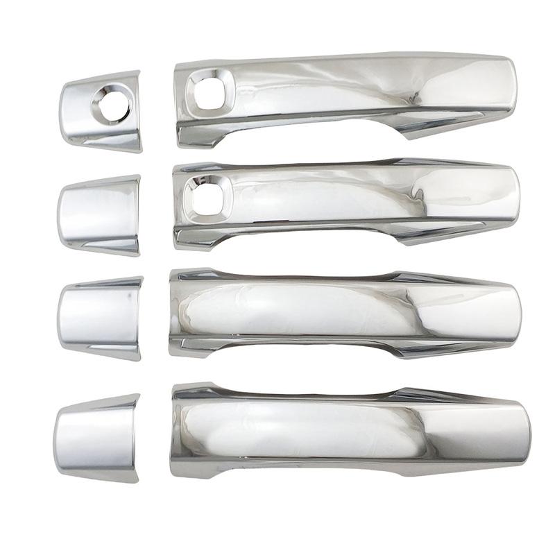 Door Handle Cover For Lexus LX570 2008-2015 Carbon Fiber Chrome Silver Glossy Black Car Accessories Decoration Exterior Stickers