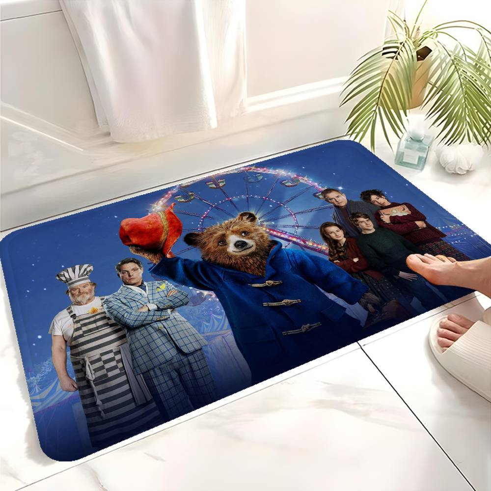 Amine Paddington Brown Bathroom Mat Kids Room Bedroom Decoration Balcony Anti-Slip Doormat Living Room Welcome Rug 40cm x 60cm