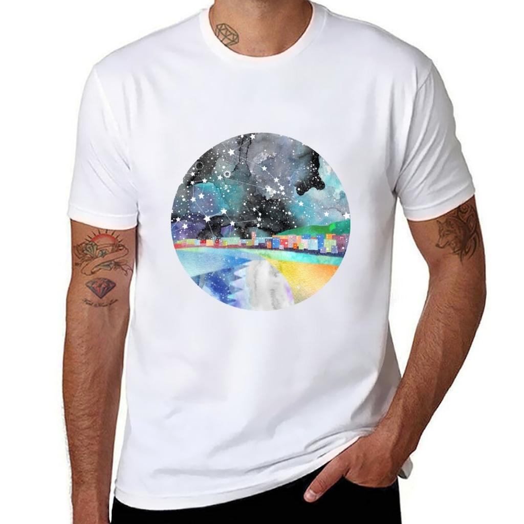 Taurus Constellation Coastal Print TShirt High Elasticity Sports TShirt