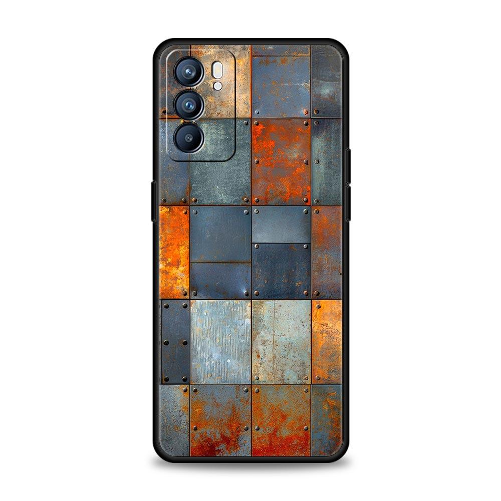 Vintage Industrial Style Rusty Phone Case For Oppo Reno 13 12 11 10 7 F Find X5 X6 A98 A80 A79 A78 A57 A54 A31 A17 Pro Soft TPU