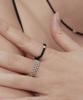 Dmoment (925 Silver) Noir Dot Silver Ring