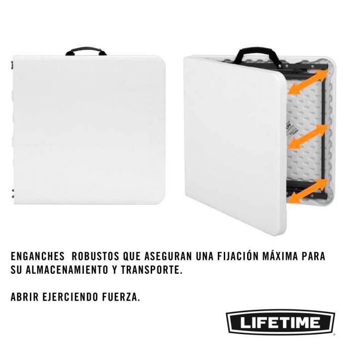 Table Pliante Polyvalente Ultra Résistante LIFETIME 122x61x56 - 91,5 Cm UV100