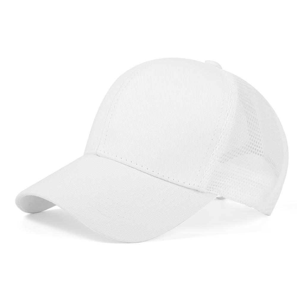 Custom Logo Two Tone Mesh Trucker Cap 5 Panel Adjustable Breathable Sun Protection Outdoor Sports Baseball Sun Hat