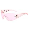 New diamond-encrusted sunglasses, personalized street shooting five-pointed star fashion glasses, gypsy star hip-hop sunglasses