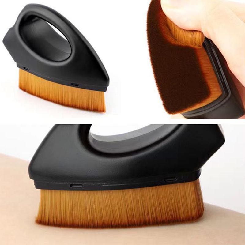 Professionals Nails Art Dust Brush Triangular With Cover Finger Buckle Brush Dust Cleaning Make Up Brush Manicure