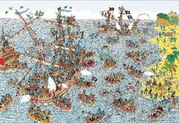Beverly 1000 Micro Jigsaw Puzzle x 38  Where s Wally?  (26 cm) M81-735