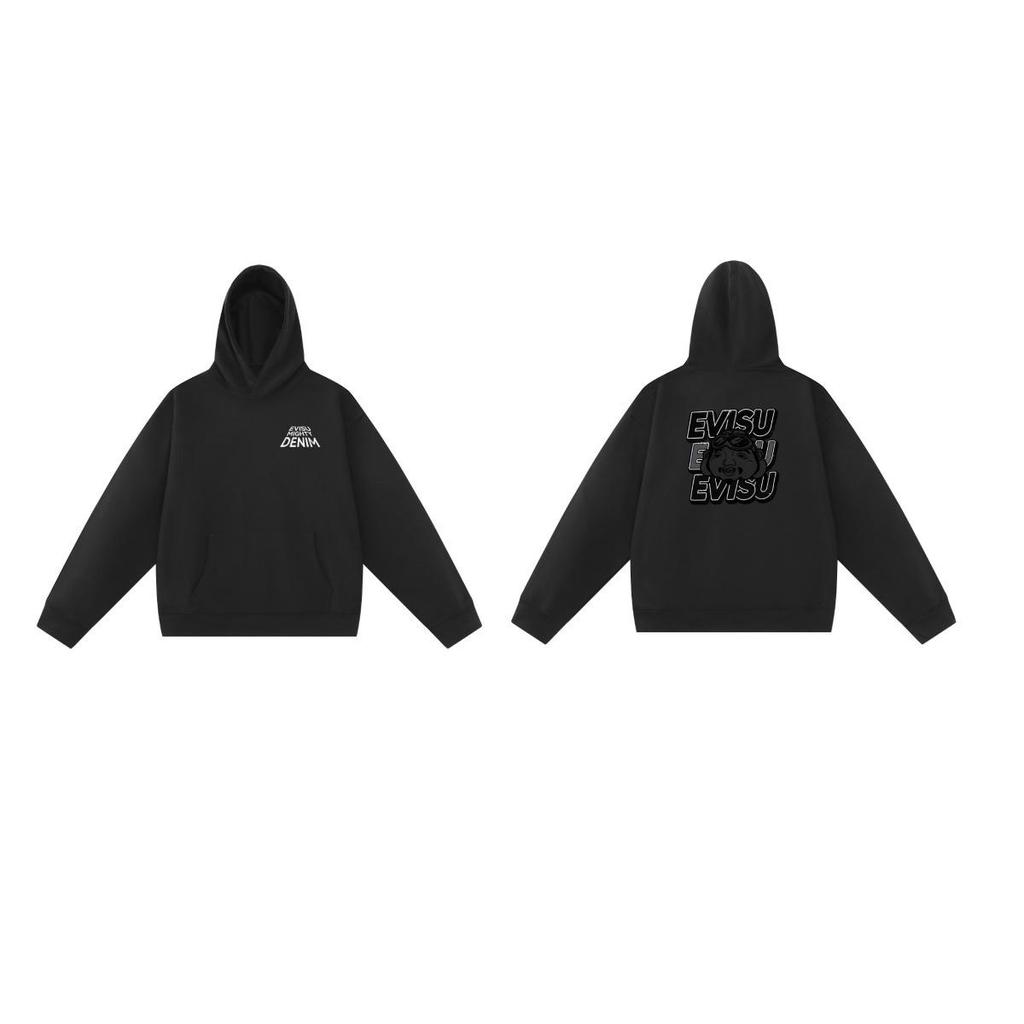 EVISU Fukujin 2025 Spring/Autumn Letter Print Hoodie