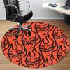 1pc Devil Faces Office Round Area Rug,  Mat Suitable For Office, Under Office Chairs Bedroom Living Room Home Decor, Room Deco