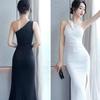 ISLAYCAOLILA E87 Asia Dress Cabaret Mini Club Party Long Maxi Evening Dress Women's (S, White) - Dress, Dress, Dress, Dress, Tight, Dress, Slit,