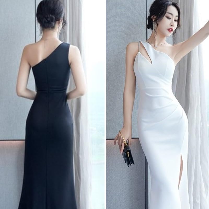 ISLAYCAOLILA E87 Asia Dress Cabaret Mini Club Party Long Maxi Evening Dress Women's (S, White) - Dress, Dress, Dress, Dress, Tight, Dress, Slit,
