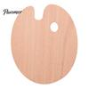 Wooden Paint Palette with Thumb Hole for Oil, Acrylic, Oval Wood Watercolor Painting, Oval-Shaped Art Tray Artists Left Right Handed