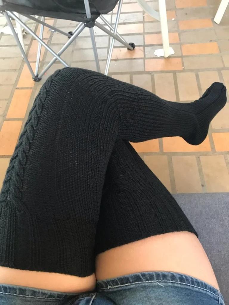 Thigh High Stockings Women Winter Warm Ladies Girls Black White Over Above Knee Sock Extra Long Female Plus Size Foot Leg Warmer