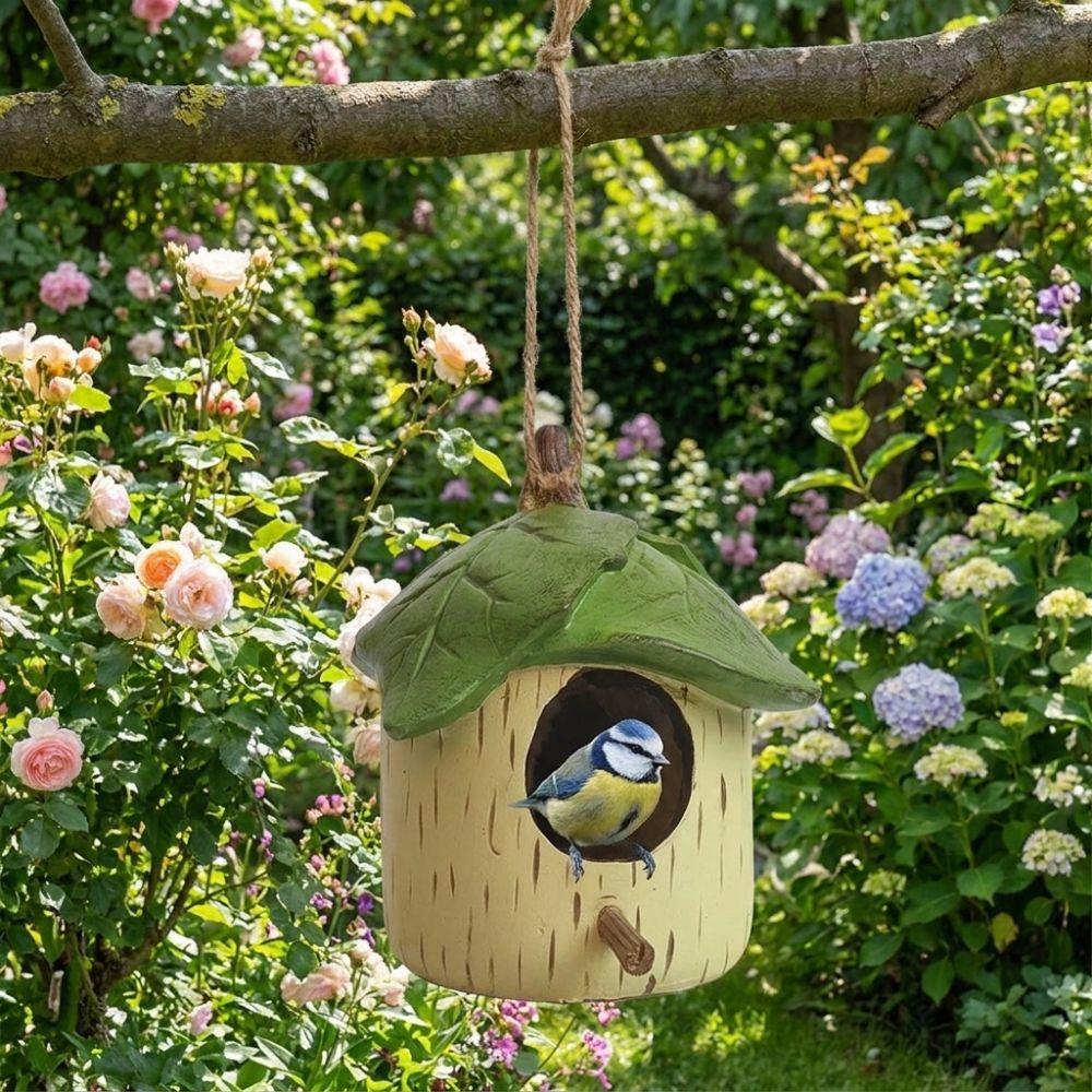 Weatherproof Hanging Leaf Bird House Waterproof Bird Shelter Creative Wild Birds Habitat Courtyard
