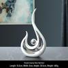 European Ceramic Time Flies Ornament: Elegant Art Decor for Home or Office