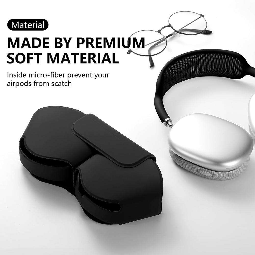 Headphones Travel Protective Case For Airpod Max Supports Sleep Mode(Black)
