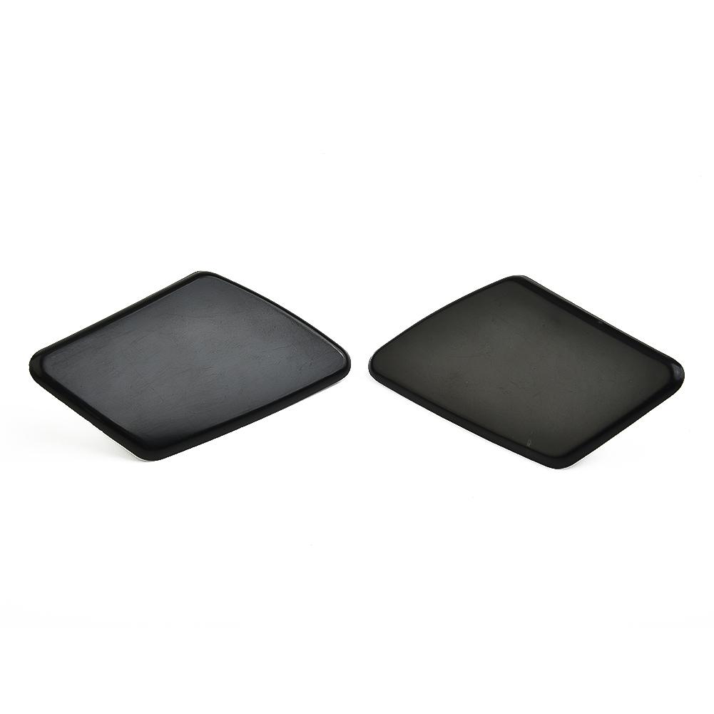 1pair Bumper Headlight Cover Plastic Black Washer Left Right Accessories