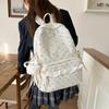 Schoolbag Autumn and Winter Japanese New Ins Polka Dots Small Floral Sweet Girl Backpack High Value Junior High School Student Backpack