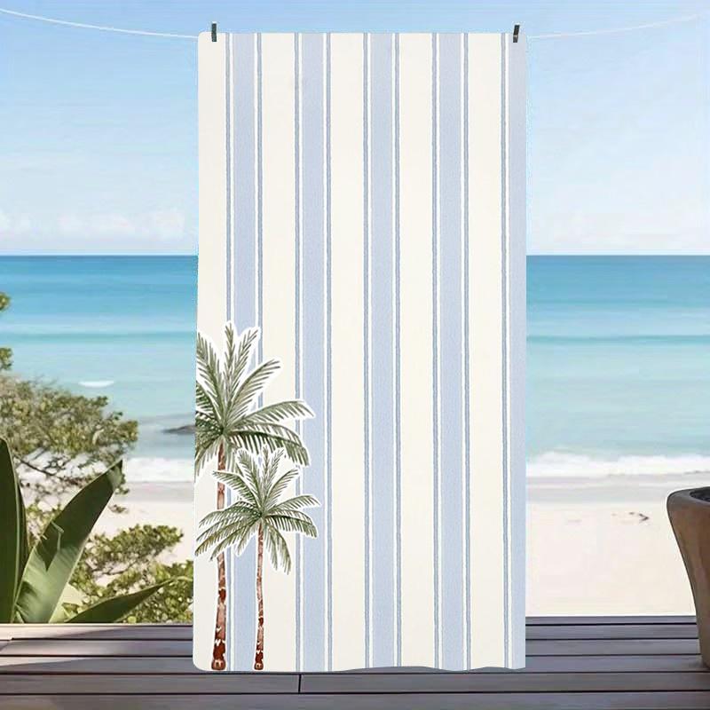 Aesthetic Coastal Starfish Microfiber Beach Towel Large Blue Bird Sandproof Bath Towels Light Weight Quick Drying Swim Blanket