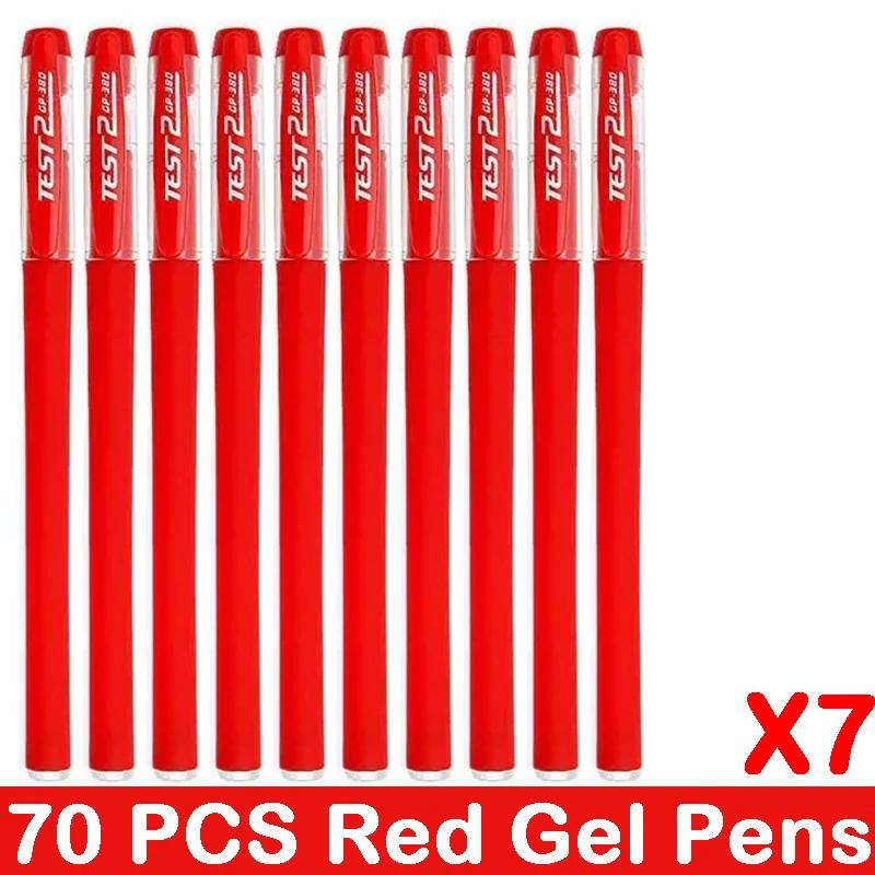 10/100 PCS Roise Retractable Gel Pens Set Black/Red/Blue Ink Ballpoint for Writing Refills Office School Supplies Stationery