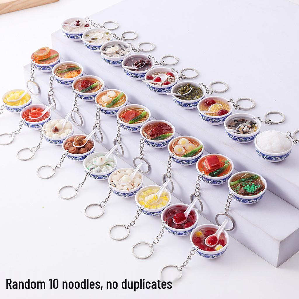 Mini Hot Pot Mala Tang Noodle Bowl Keychain Ornament