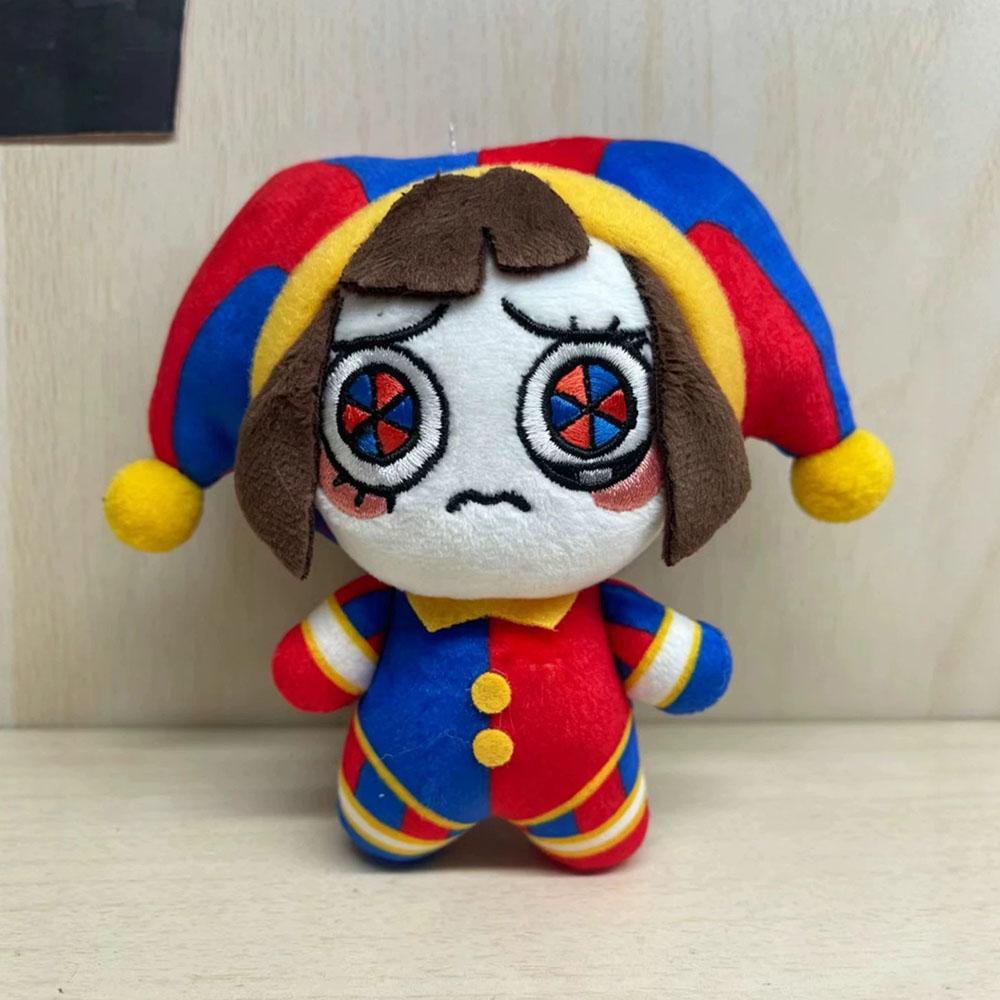 Wronged Pomni Plusie Doll 10cm Pendant Amazing Digital Circus Clown Pomni Stuffed Toy Peripheral Doll Kids XMAS Birthday Gift
