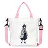 Japan cartoon comics Demon Slayer Print Canvas Bag Stylish Crossbody Bag Large Capacity Commuter Shoulder Bag 7554
