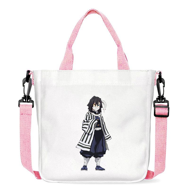 Japan cartoon comics Demon Slayer Print Canvas Bag Stylish Crossbody Bag Large Capacity Commuter Shoulder Bag 7554