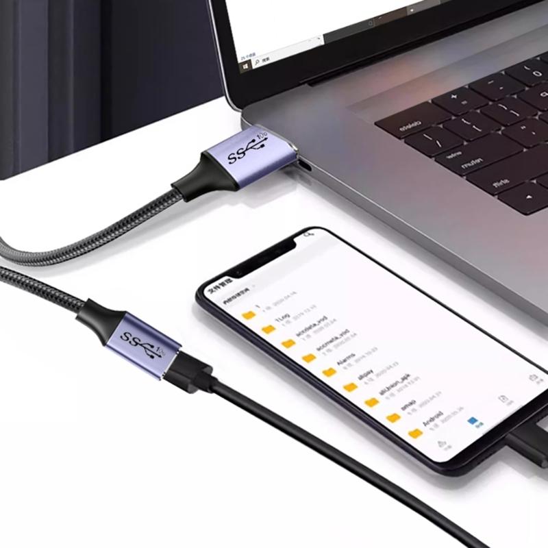 USB 3 0 A Male To USB C Female Data Cable 10Gbps Fast Charging Sync Wire For Laptop Mouse U Disk Card Reader