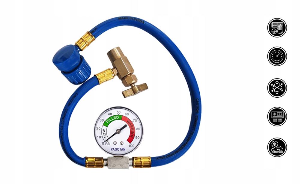 R134-A Refill Hose With Manometer