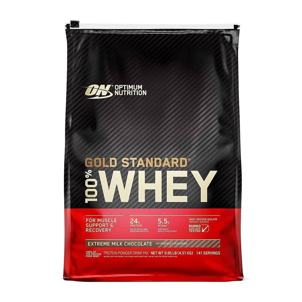 Gold Standard 100% Whey Protein Powder Drink Mix Extreme Milk Chocolate 141 Servings, 9.95 lb