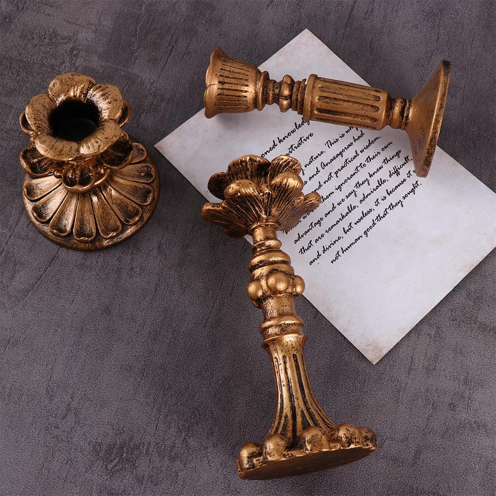 Retro Dining Room Vintage Taper Candle Holder Candlestick Stand Candlelight Display Candle Pillar