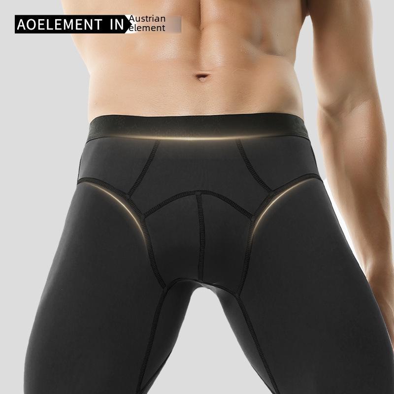 Thermo-Leggings aus Wollmischung für Herren in großen Größen – dünne, enge Hosen für Jungen im Herbst/Winter