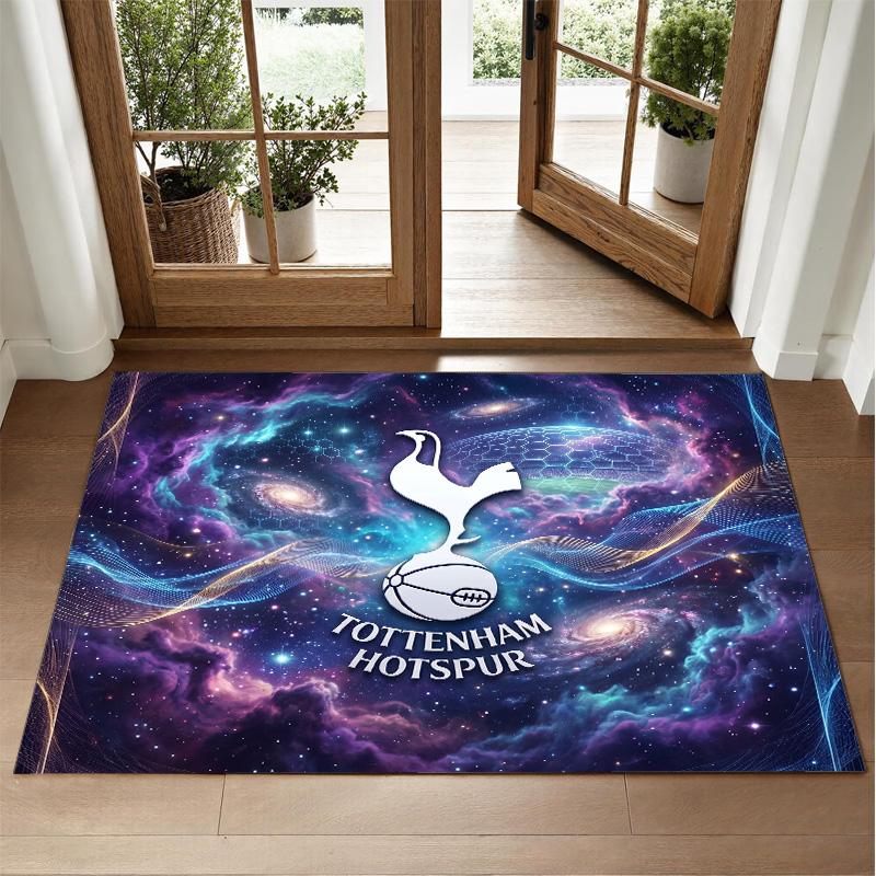 Tottenham Hotspur Design Crystal Velvet Rug Soft Decorative Mat for Bedroom Entrance