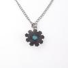 Blue Cat's Eye Gemstone 925Sterling Silver Jewelry Handmade Dainty Pendant1.26" PP-32-46