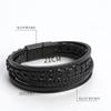 Fashion Braided Rope Woven Multilayer Leather Men Bracelets Punk Mental Magnet Bangle for Friend Charm Jewelry Gifts