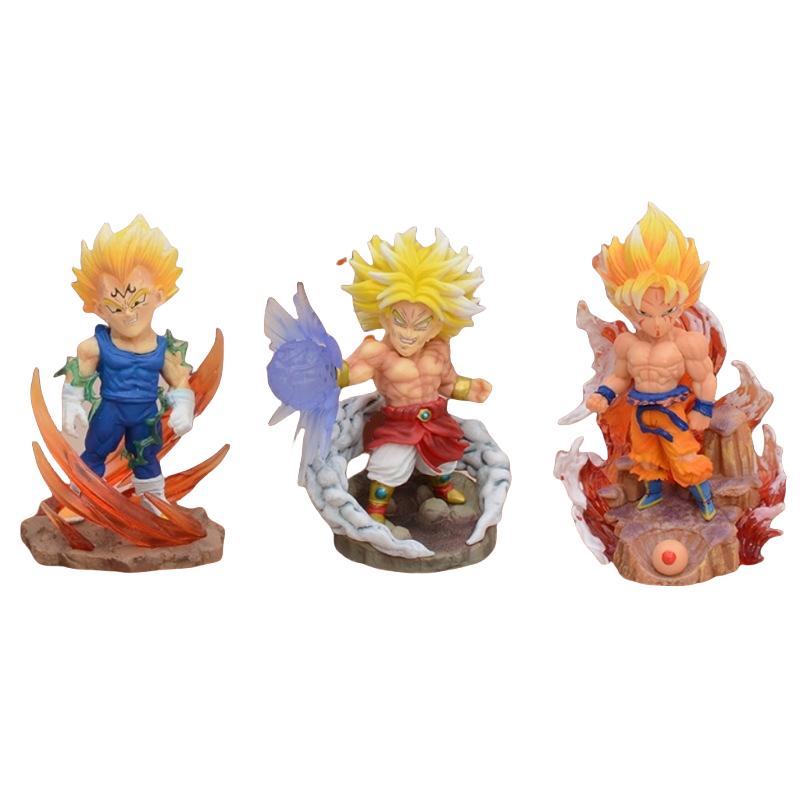

Сцена демона Вегета Гоку Бройль Супер Сайян Аниме Ручная работа Dragon Ball Q версия Модель A