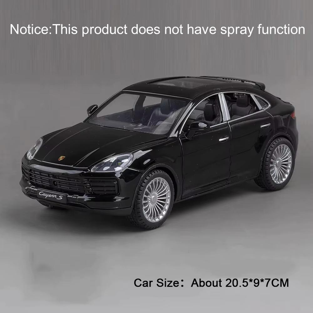 Scale 1:24 Panamera Cayenne S Car Model Toy Alloy Body Rubber Tires Pull Back Sound Light Vehicle Models Holiday Supercar Gifts