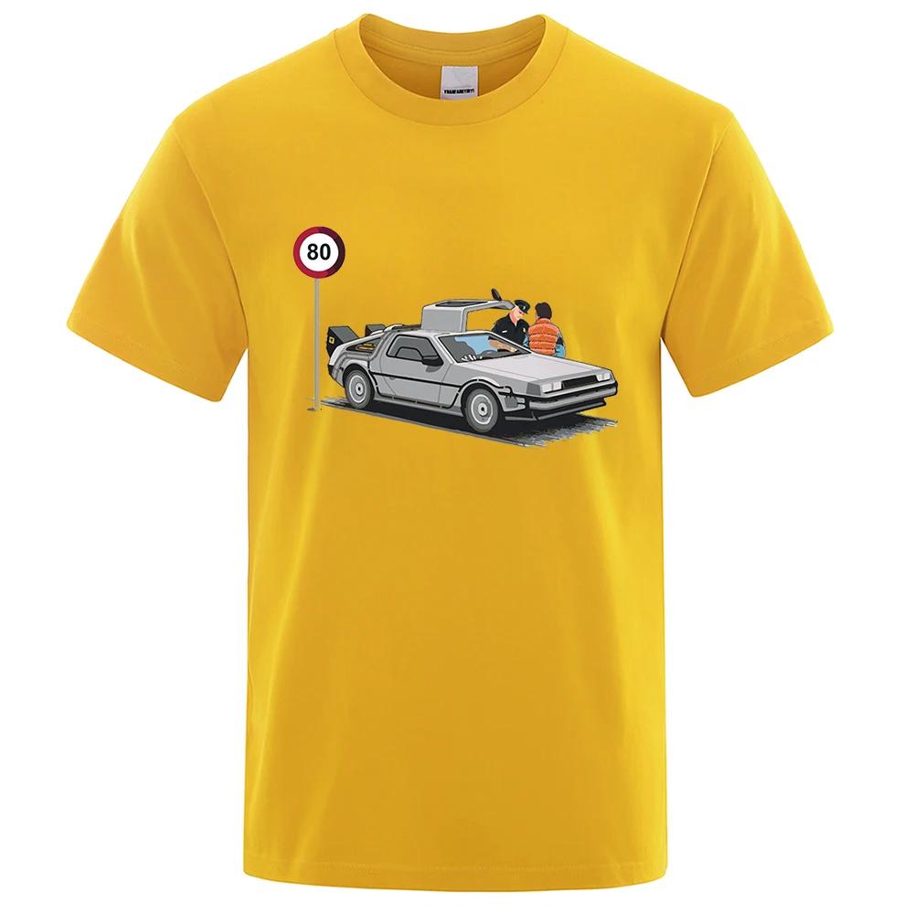 

I Was Caught Speeding Funny Printed T-Shirts Men Fashion Casual Short Sleeves Loose Oversized T Shirt Breathable Cotton Tees XXXXXL жовтий