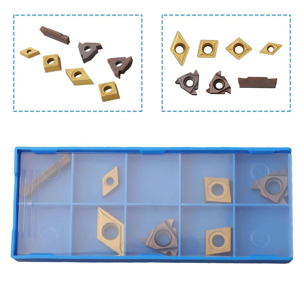 7pcs Carbide Inserts for 16mm Shank Lathe Boring Bar Turning Tool Holder CS