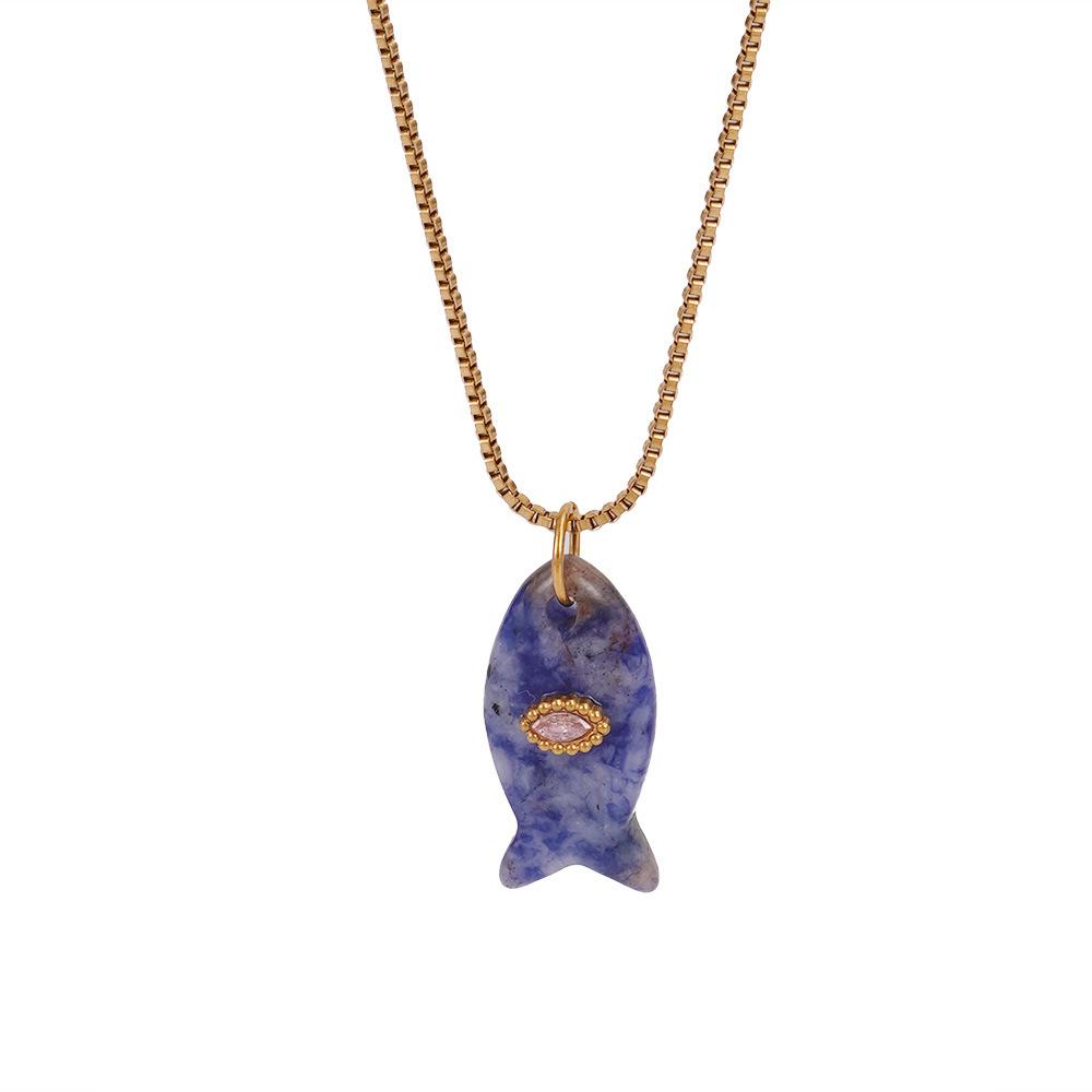 1 Stück Trendige Bohemia Mini-Fisch-Halskette Schmuck Handgefertigte Fisch-Anhänger-Halskette Weihnachtsgeschenk