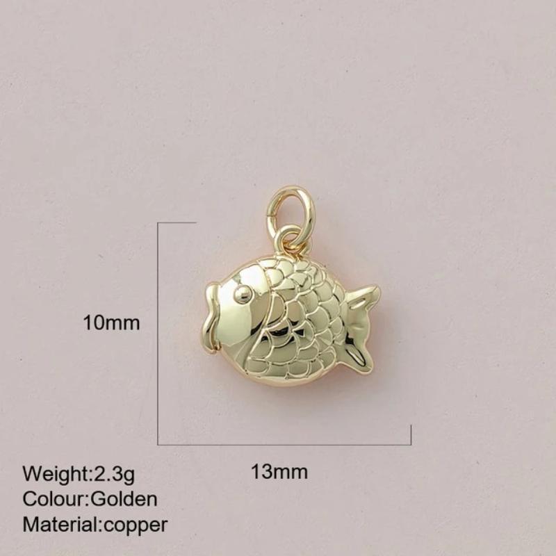 Eco-friendly Colored Enamel Fish DIY Charms Jewelry Making Accessories for Earrings Bracelet Necklace Craft