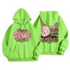 Unisex Hafif Uzun Kollu Kapüşonlu Baskılı Sweatshirt