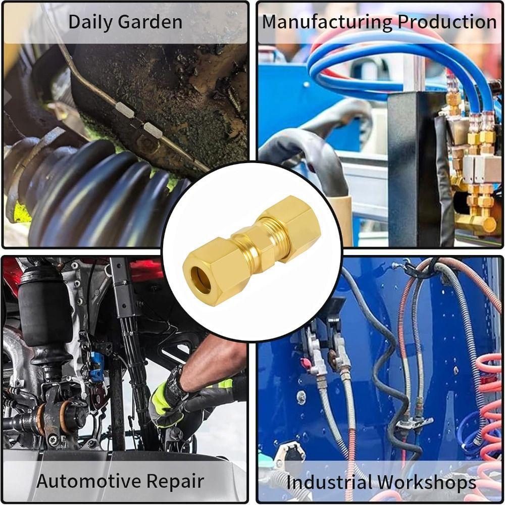 Brass Brass Compression Fitting Straight Straight Coupling Coupling Tube Fitting Connector